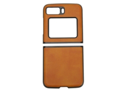 Capa De Couro Dobrável Para Moto Razr 2022 Resistente A Arranhões Flip Protetora Marrom