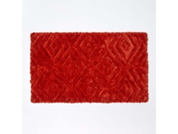 Homescapes Ikat Pattern Burnt Orange Bath Mat
