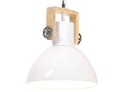 Lámpara Luminária Colgante Industrial Redondo 25 W 30 cm E27 Blanco