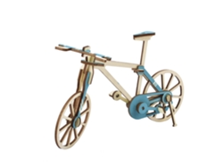 Maqueta de madera 3D. Diseño de bicicleta. 27 piezas. DAM