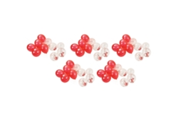 50 Globos Decorativos De Látex Resistentes A Desgarros Para Fiestas, Bodas, Cumpleaños, Navidad, Halloween, Rojos Con Lentejuelas.