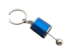 Llavero Metálico Con Forma De Engranaje De Coche, Decorativo, Estilo Único, Azul, Para Bolsos Y Mochilas.