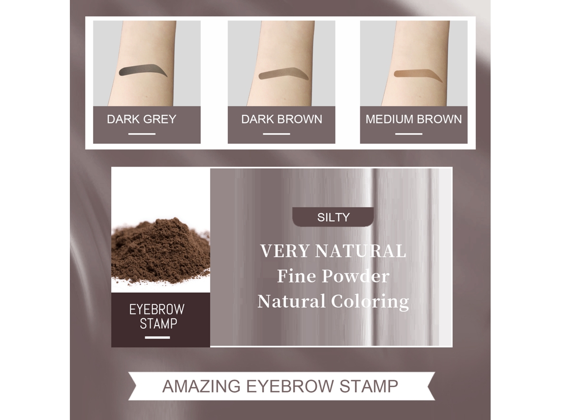 Kit De Estampado De Cejas En Polvo Eelhoe Con Plantillas