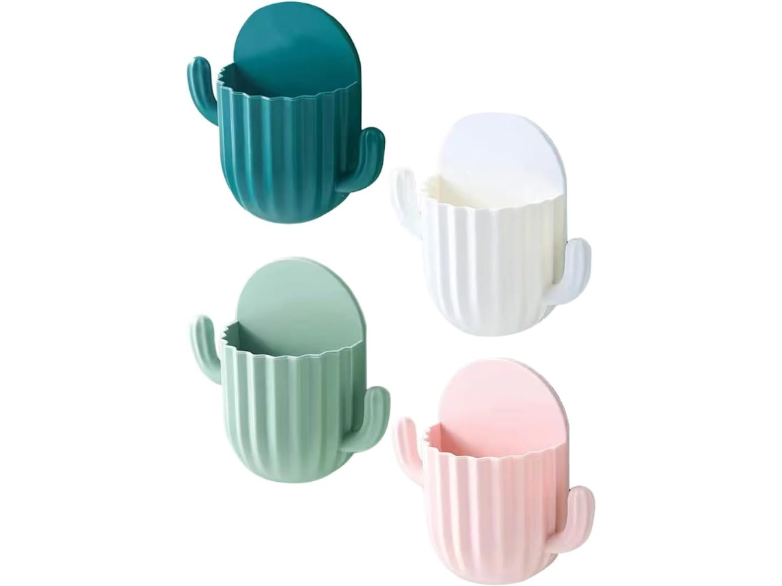 Juego de 4 unidades, blanco, rosa y azul. Para baño, cocina y sala de estar.