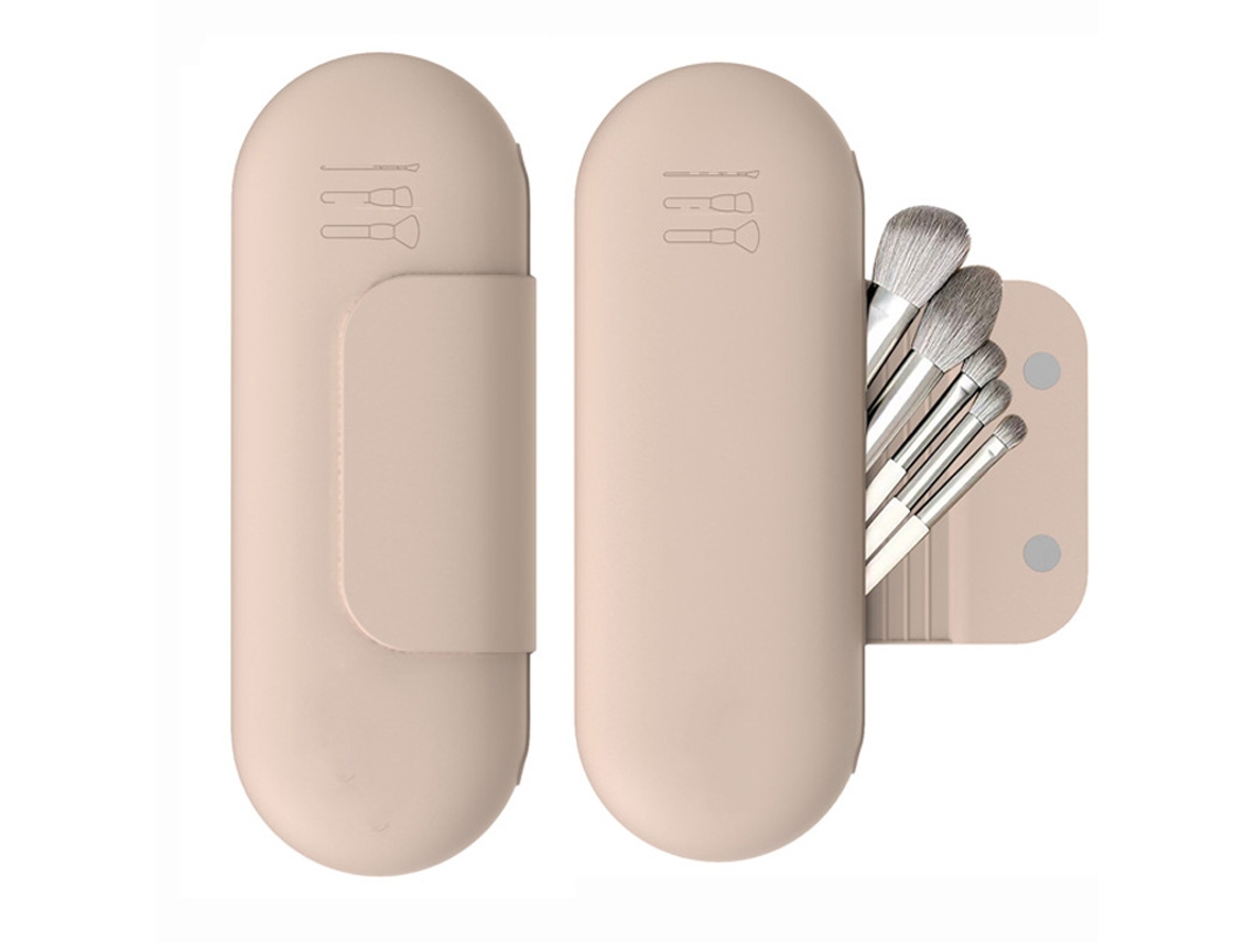 Bolsa Para Guardar Pincéis De Maquiagem, Macia E Portátil, Com Fecho Magnético (1 Unidade) Siurn