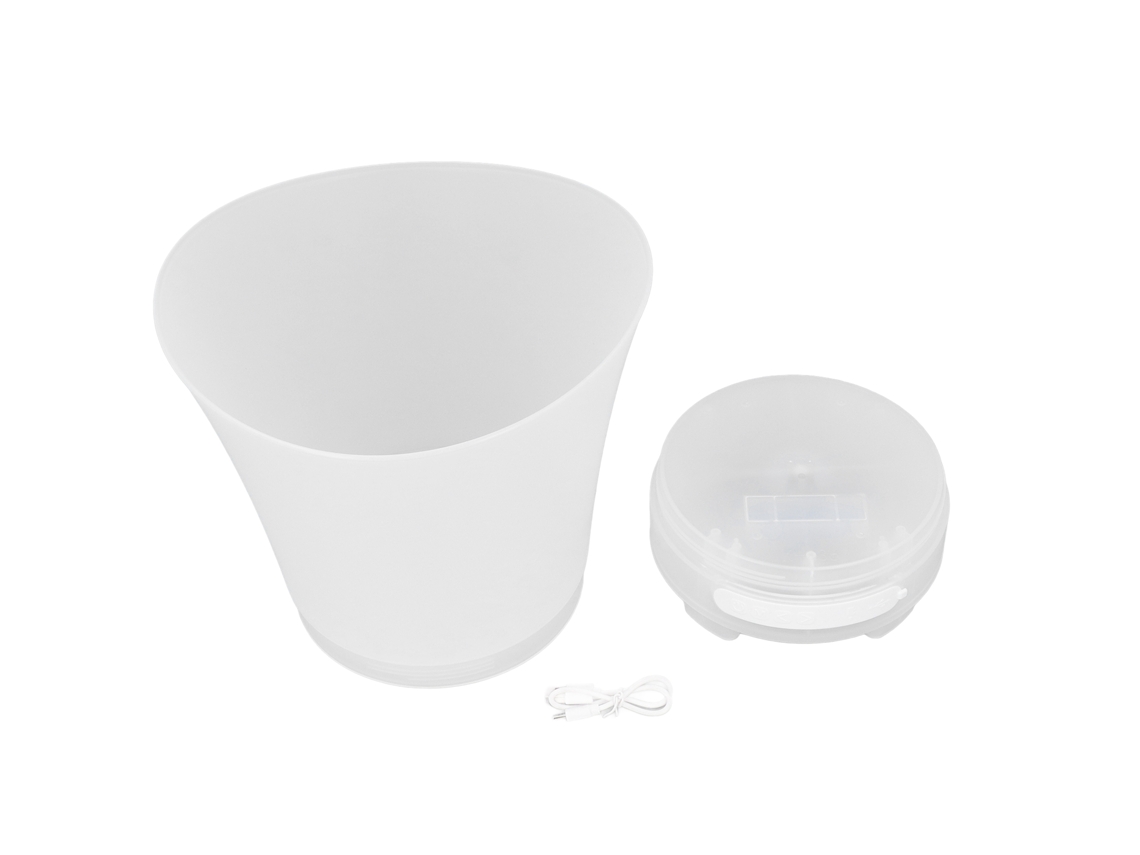 Veloriskku Cubo de Hielo LED de 7 L con altavoz Bluetooth, modos de luz coloridos para vino y cerveza. Uso al aire libre.