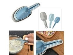 2026rebe-set De 3 Cucharadas De Plástico Para Helado Dulces Cereales Harina Alimentos Secos Taupe Azul Claro Azul Oscuro