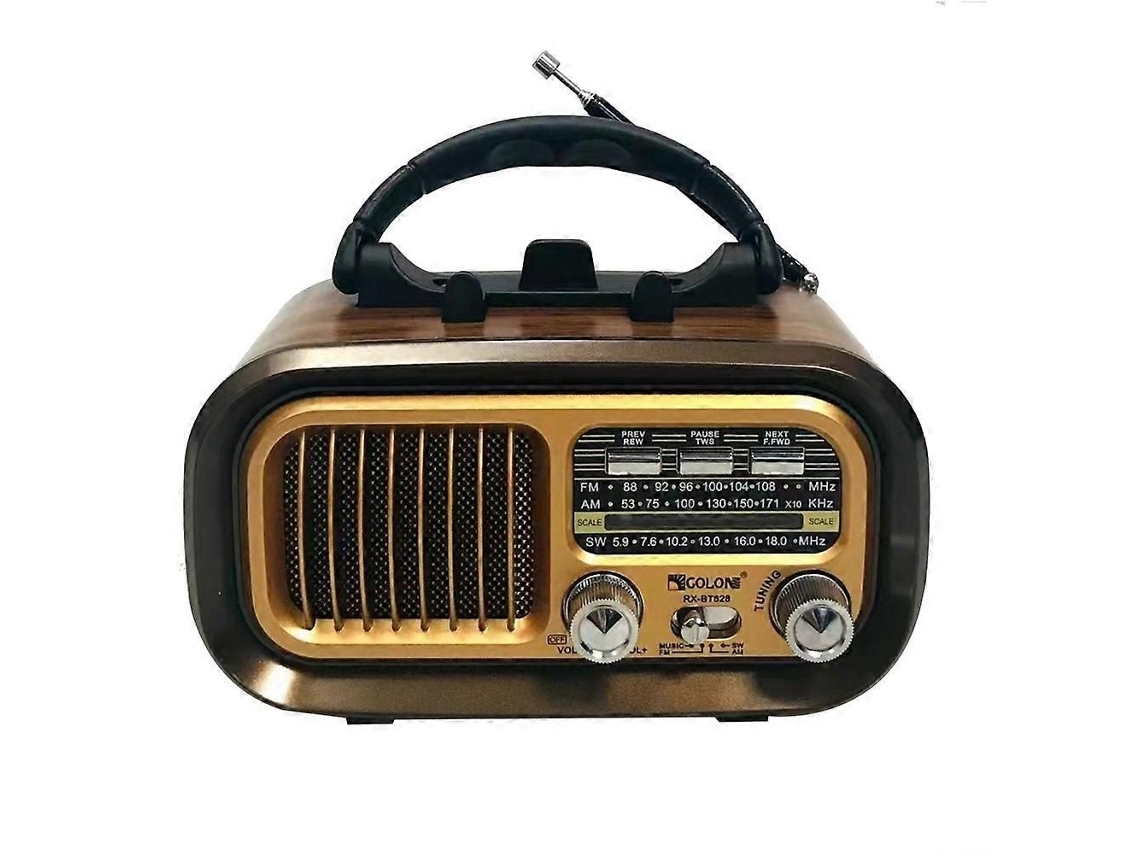 Retro Fm / Am / Sw Rádio Banda Completa Receptor De Rádio Portátil