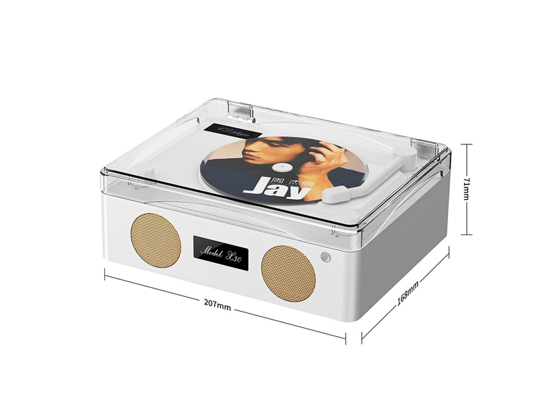 Reproductor de CD, altavoz estéreo, HiFi, Bluetooth, MDUG, radio FM, todo en uno (blanco)