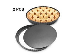 2026altiro-juego De 2 Moldes Antiadherentes Para Quiche De 22,4 Cm Con Base Desmontable Para Tartas, Pasteles Y Brownies.