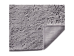 2026-tapete De Baño Gris Antideslizante Suave Absorbente Lavable A Máquina Rápido Secado 16"x24"