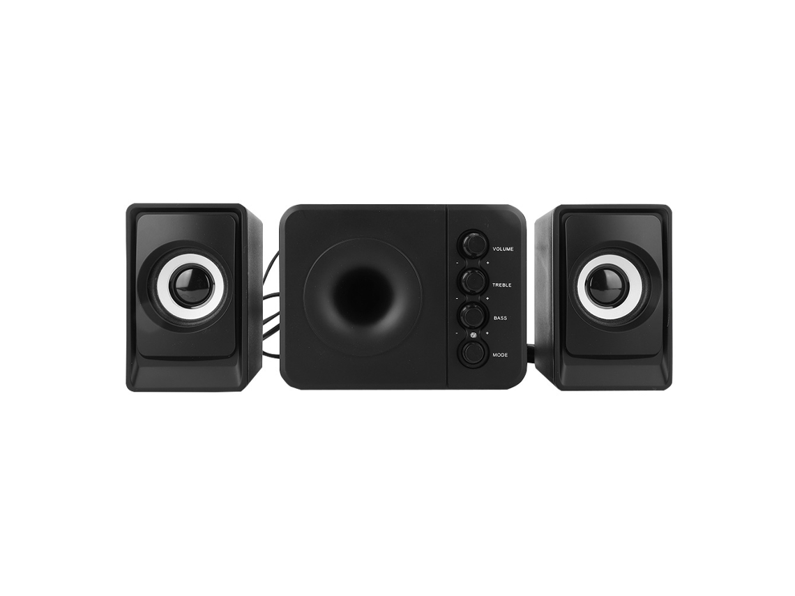 Altavoz Mini Subwoofer Sada D-205 Usb 2.1 Con Graves Y Bluetooth 4.2 Para Ordenador (negro)