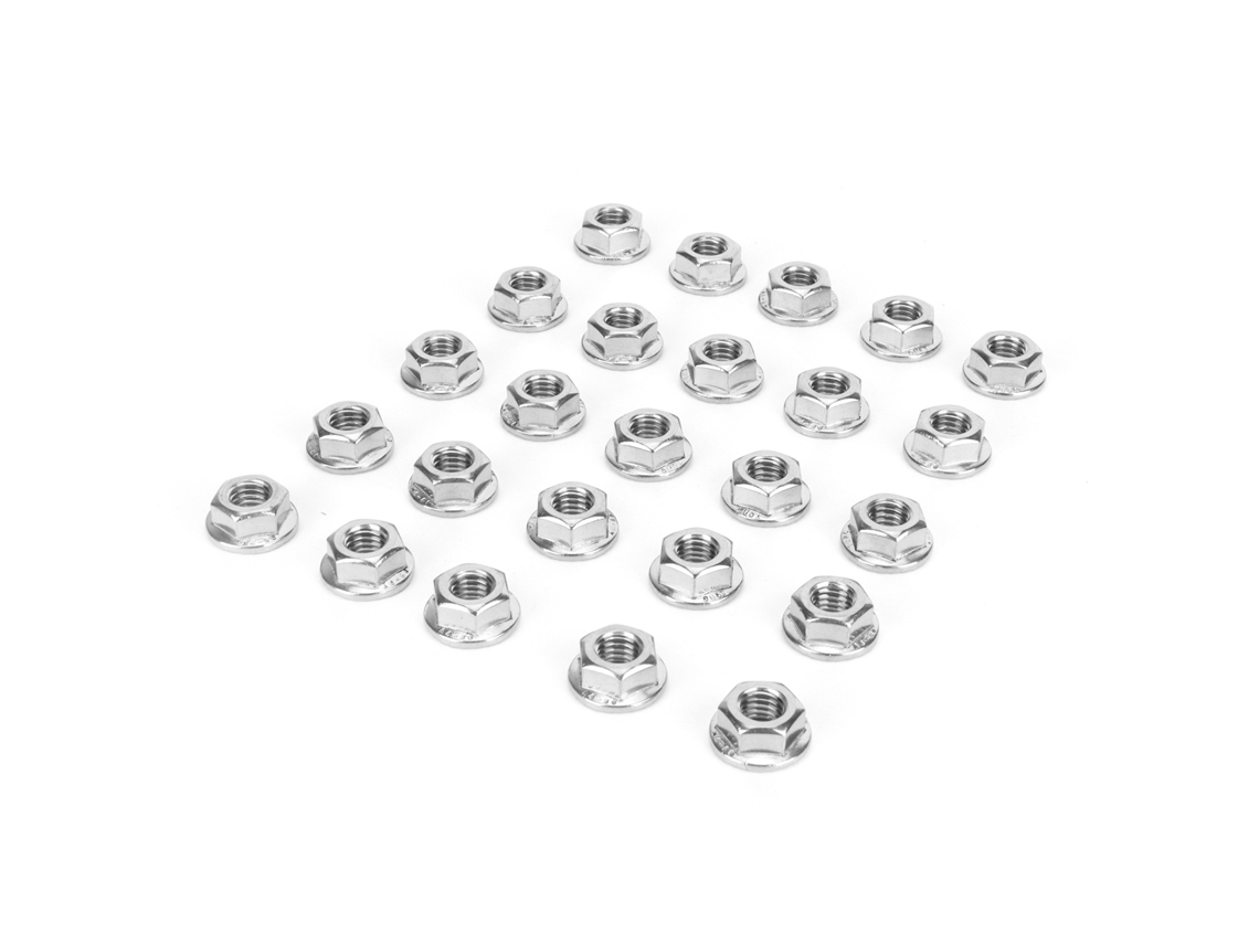 25 Tuercas de brida de acero inoxidable resistentes a la corrosión M8 para accesorios de horno