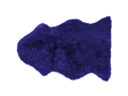 Alfombra de pelo largo BELIANI Uluru de Piel de oveja Azul 65x110