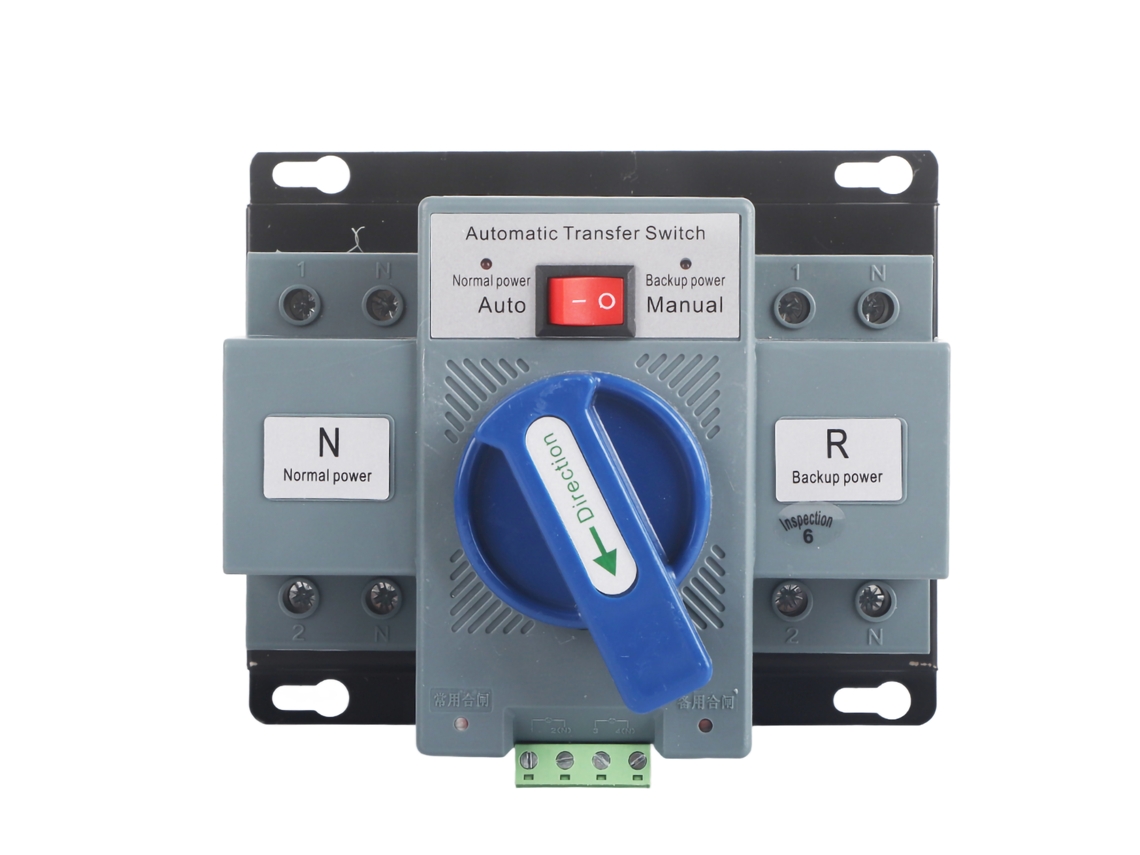 1 Unidad Mini Interruptor De Transferencia Automática De Doble Alimentación De 63 A Y 2 Polos