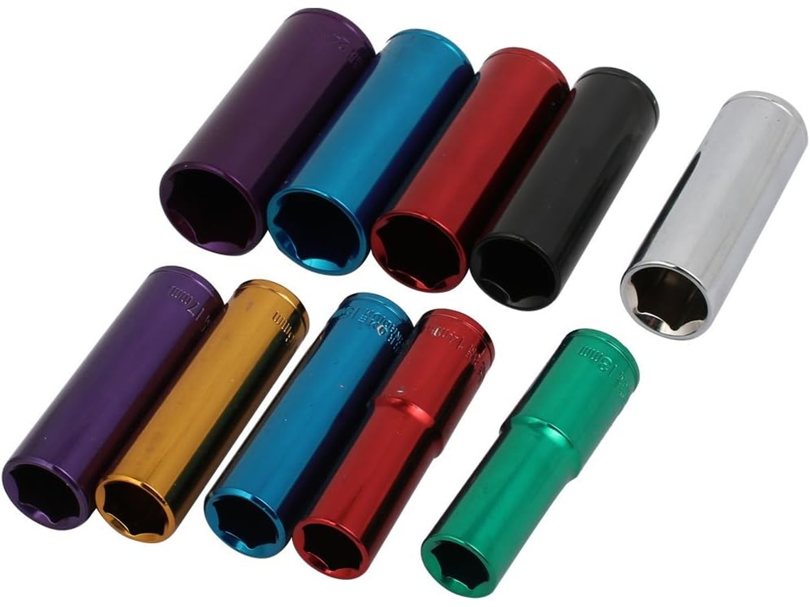 Adaptador De 6 Puntas De 1/2 Pulgada De Tamaño Múltiple Con Accionamiento Cuadrado De Cr-v Para V...