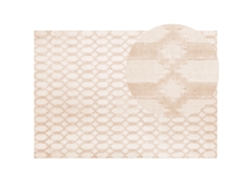 Alfombra de pelo corto BELIANI Cizre de Viscosa Beige 160x230