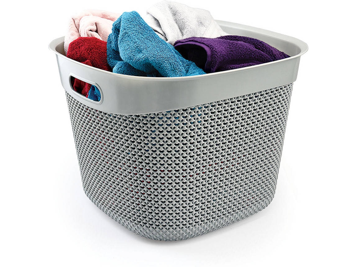Cesta Cuadrada 7h HOUSE Alta Gris 36 Litros