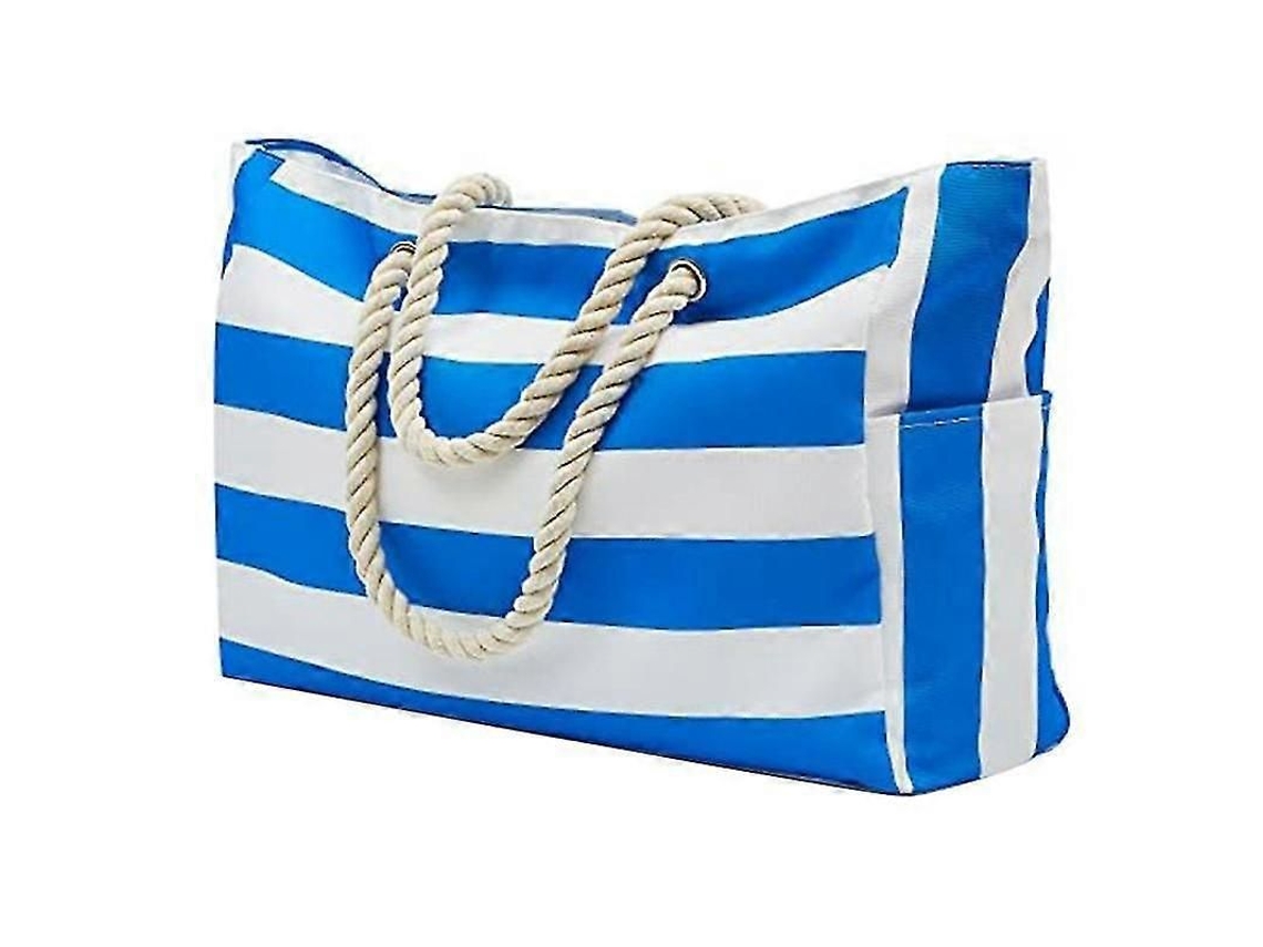Bolsa de playa, bolsa de natación, bolsa de playa impermeable, bolsa de piscina, bolsa de compras, bolso de hombro plegable, azul GOKOCO