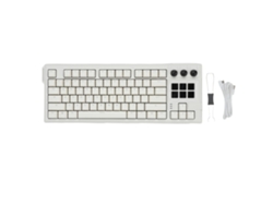 Teclado Mecánico Para Juegos Con Cable Usb 78 Teclas Interruptor Rojo Retroiluminación Rgb Hot Swap Blanco