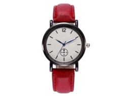 Reloj De Pulsera Minimalista Para Hombre Zhoulianfa De Piel Sintética Con Movimiento De Cuarzo (rojo)