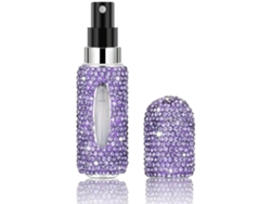(morado) Botella De Perfume Portátil Reutilizable De 5 Ml Con Boquilla Rociadora De Diamante Brillante