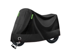 Funda Para Motocicleta Multifuncional Impermeable Y Resistente Al Viento Incluye 2 Tiras Reflectantes L/220x95x110cm Negro Gertiz