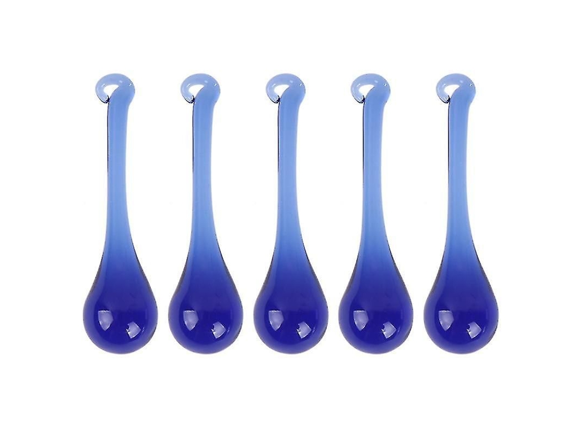 5 Colgantes De Cristal Azul En Forma De Gota De Agua Para Decoración De Lámparas De Araña, Bodas Y Escenarios.
