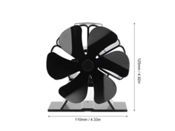 2026as-ventilador De Estufa De Madera 6 Palas Funciona Con Calor Silencioso Resistente A Altas Temperaturas Aleación De Aluminio Chimenea