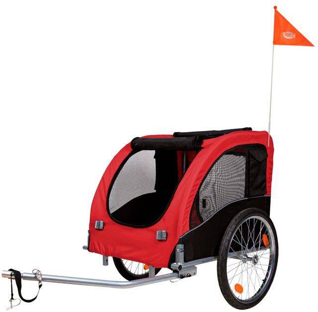 Trixie Para Bicicleta perros accesorio de trailer rojo 38 x 37 58