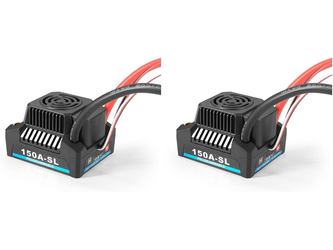 2x Esc Sin Escobillas Impermeables 2-4s Con Bec De 5.8v-6.1v/3a Para Coches Y Camiones Rc A Escala 1/8, 1/10 Y 1/12