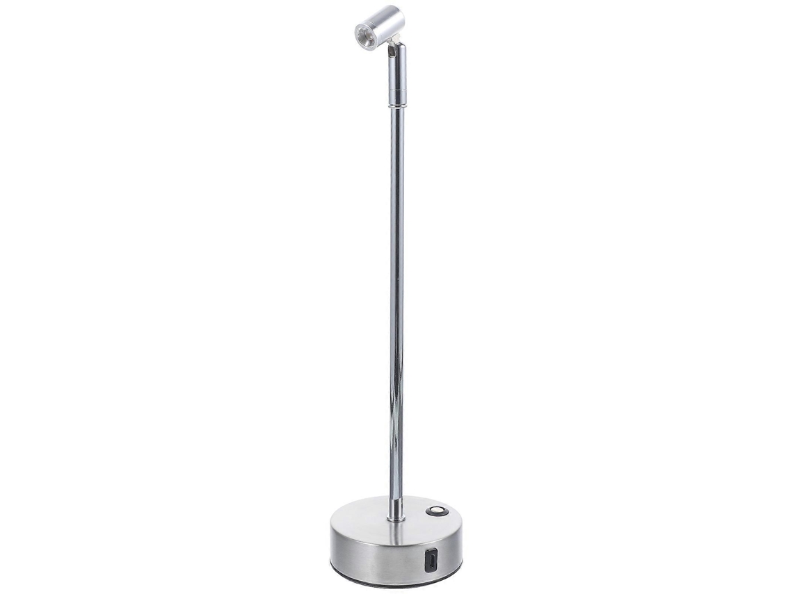 Rebe-luz De Destello Led Recargable De Mesa Para Cafetería Bar Tienda De Ropa Joyería Ajustable 26x8,5x8,5cm Plata