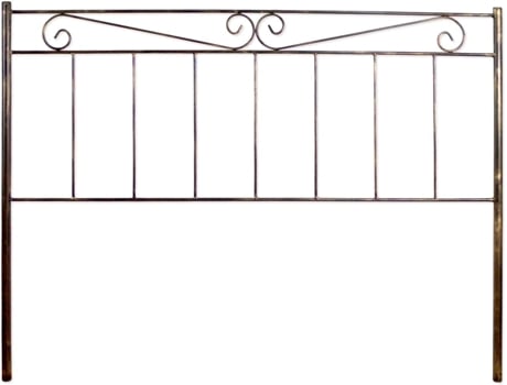 Cabecero de Forja FACTORY MUEBLES Valenciano, Negro Dorado Cama de 105 cm (110 cm x 125)