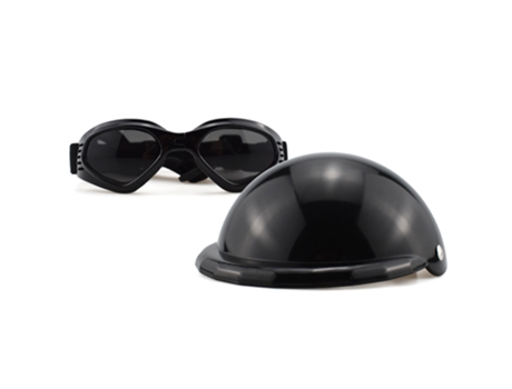 ELKUAIE Casco para perros Gafas de cción UV Gafas de sol para perros Gafas para perros