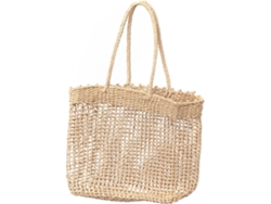 Bolsa Transversal Feminina Leve Em Palha Trançada Cáqui, Criativa E Exclusiva.