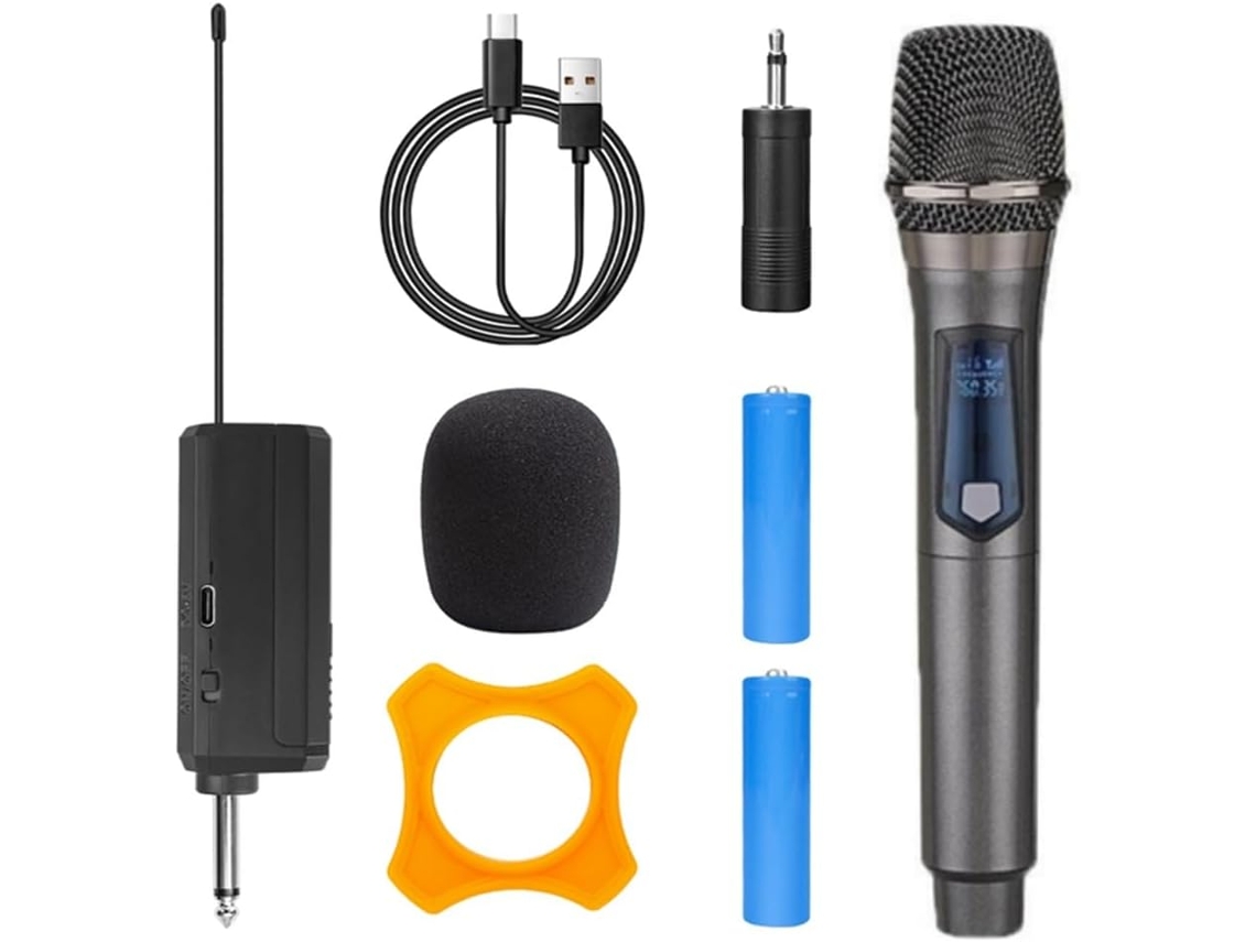 Micrófono Profesional Con Cable Uhf De 2 Canales Para Fiestas, Karaoke, Iglesias, Etc.