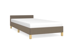 Maison Exclusive - Estructura De Cama Con Cabecero Sin Colchón Tela Taupe 90x190cm