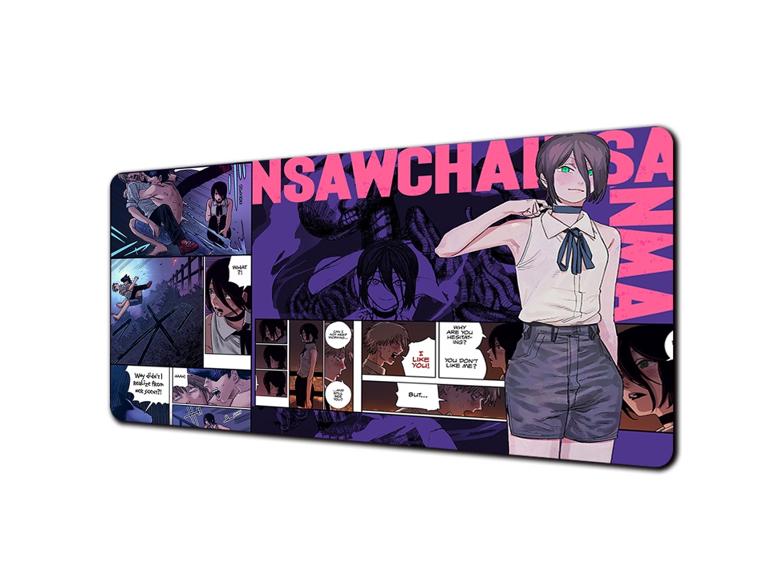 (estilo 5 300x800x2mm) Alfombrilla De Ratón De Goma De Anime 900x400mm Lindo Hombre Motosierra Antideslizante Almohadilla Protectora De Escritorio