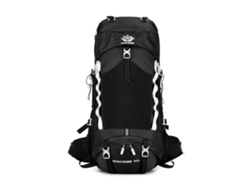 Mochila resistente para senderismo, acampada y montañismo, con una capacidad de 60 litros, ideal para hombres y mujeres, de color negro.