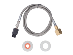 Adaptador De Recarga De Co2 A Refrigerante Con Manguera De 152 Cm, Conexión Cga320, Acero Inoxidable.