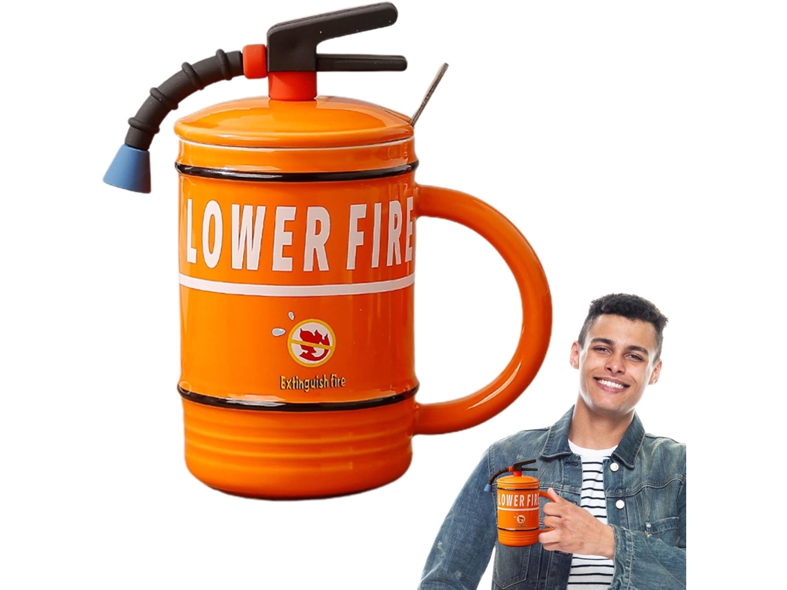 Caneca Criativa Em Formato De Extintor De Incêndio - Caneca De Água Divertida E Criativa