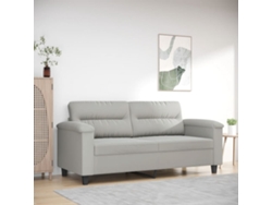 Sofá De 2 Plazas | Sofá De Salón | Sofá De Descanso De Tela De Microfibra Gris Claro 140 Cm Wsd922735