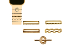 Anillos Decorativos De Diamantes De Imitación Dorados Para Pulseras De Silicona De 20-22 Mm (accesorio Para Reloj)