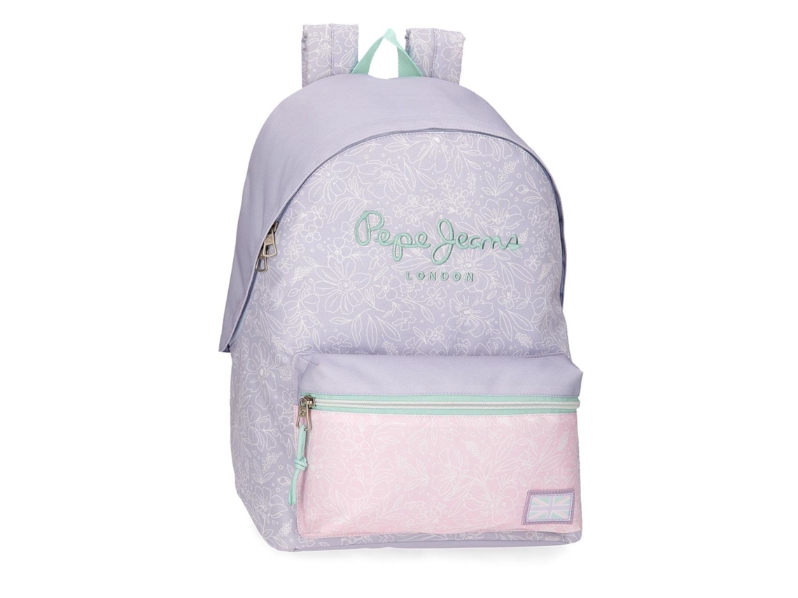 Mochila Escolar Renata Adaptable Lila Poliéster Pepe Jeans