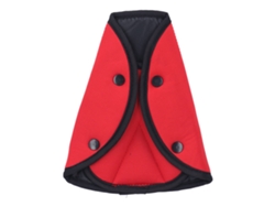 Ajustador Triangular Rojo Para Cinturón De Seguridad Infantil En El Asiento Del Coche, De Algodón Transpirable.