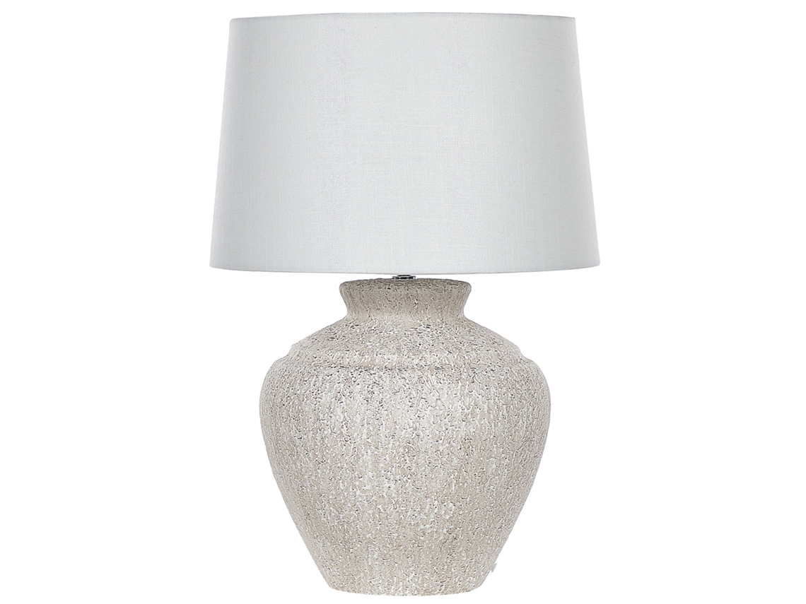 Lámpara de mesa BELIANI Caine de Cerámica Blanco 40x40x60