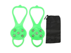 1par/set Grampos De 5 Dentes Antiderrapantes Com Apoio Forte Duráveis Capa De Sapatos De Escalada Inverno Verde M(35‑41)