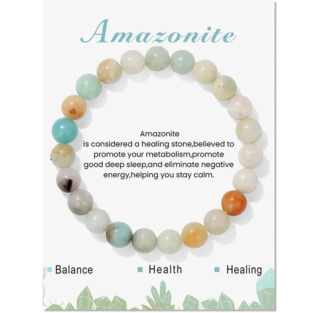 Pulsera De Hematita Magnética Natural (amazonita, 17 Cm), Joyería Para Meditación De Chakras.