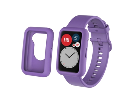 Correa de Silicona ajustable antiarañazos para Huawei Watch Fit - purpúreo