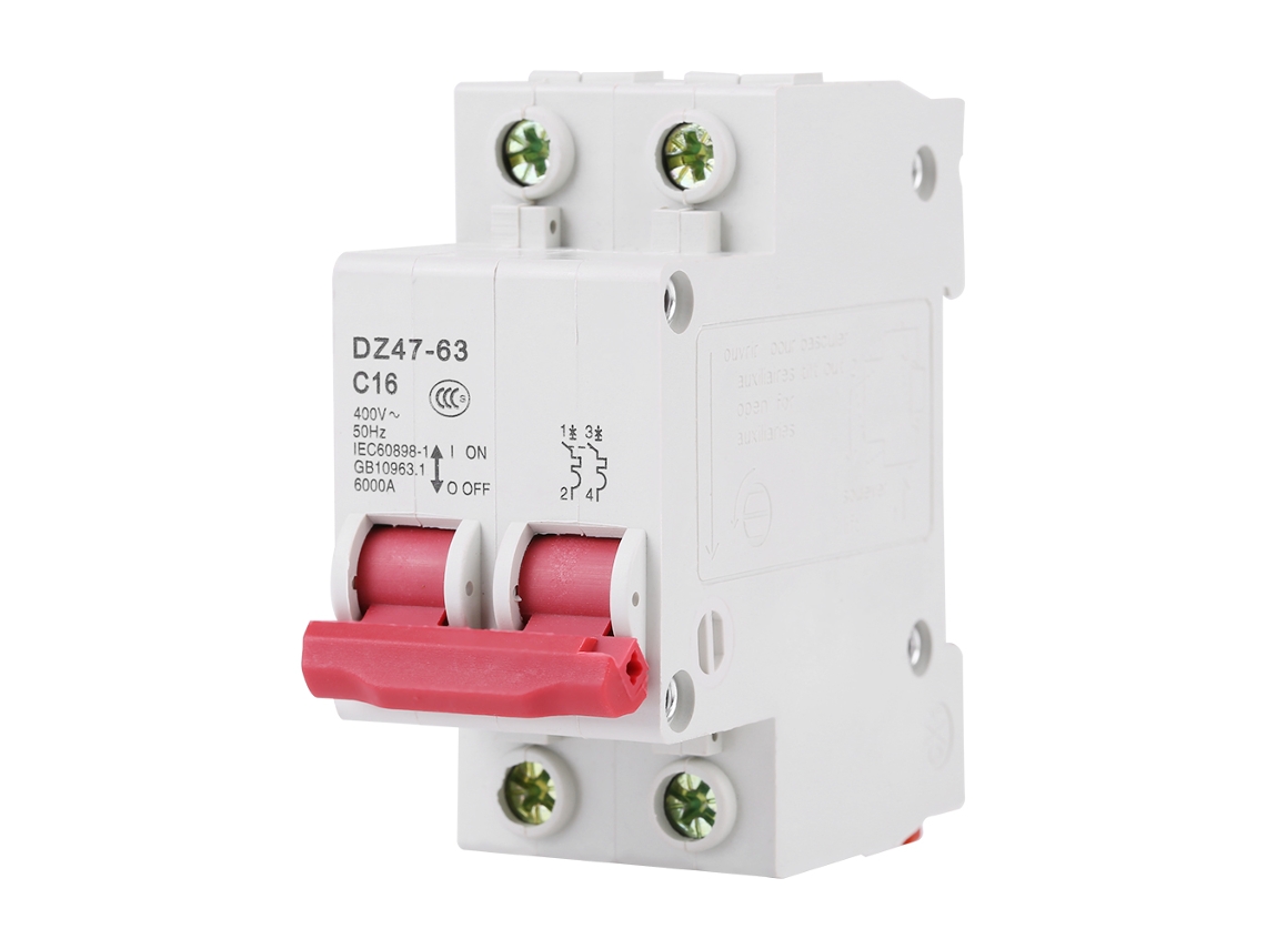 Disyuntor Miniatura Dz47-63 2 Polos 400v 50hz 16a Capacidad De Corte 6000a Baja Tensión